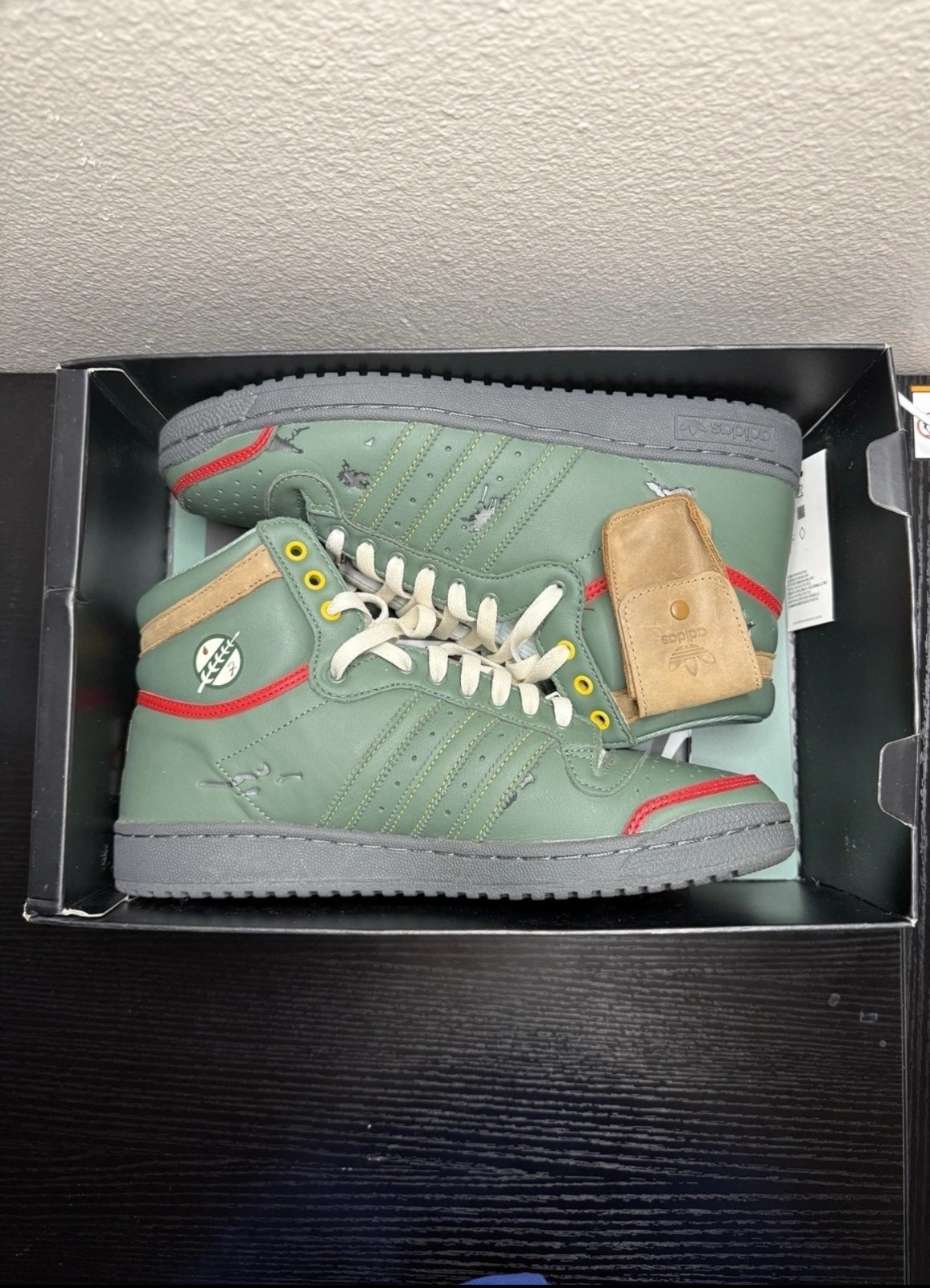 Adidas Top Ten Hi Star Wars Boba Fett Green FZ3465 Fashion