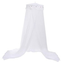 Jeteventy Bed Canopy for Girls, Princess Bed Curtain Net for Single to White