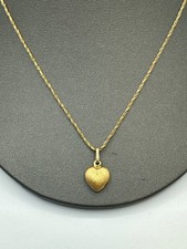 18" Gold Necklace with Heart Pendant 14K Yellow Gold 2.5dwt B06006705 