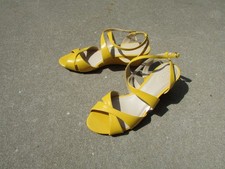 Liz Claiborne Yellow Open Toe Slingback Ankle...