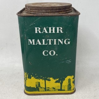 Vintage Rahr Malting Co. Can Minneapolis MN Plant Tin Litho 6" x 3 3/4"