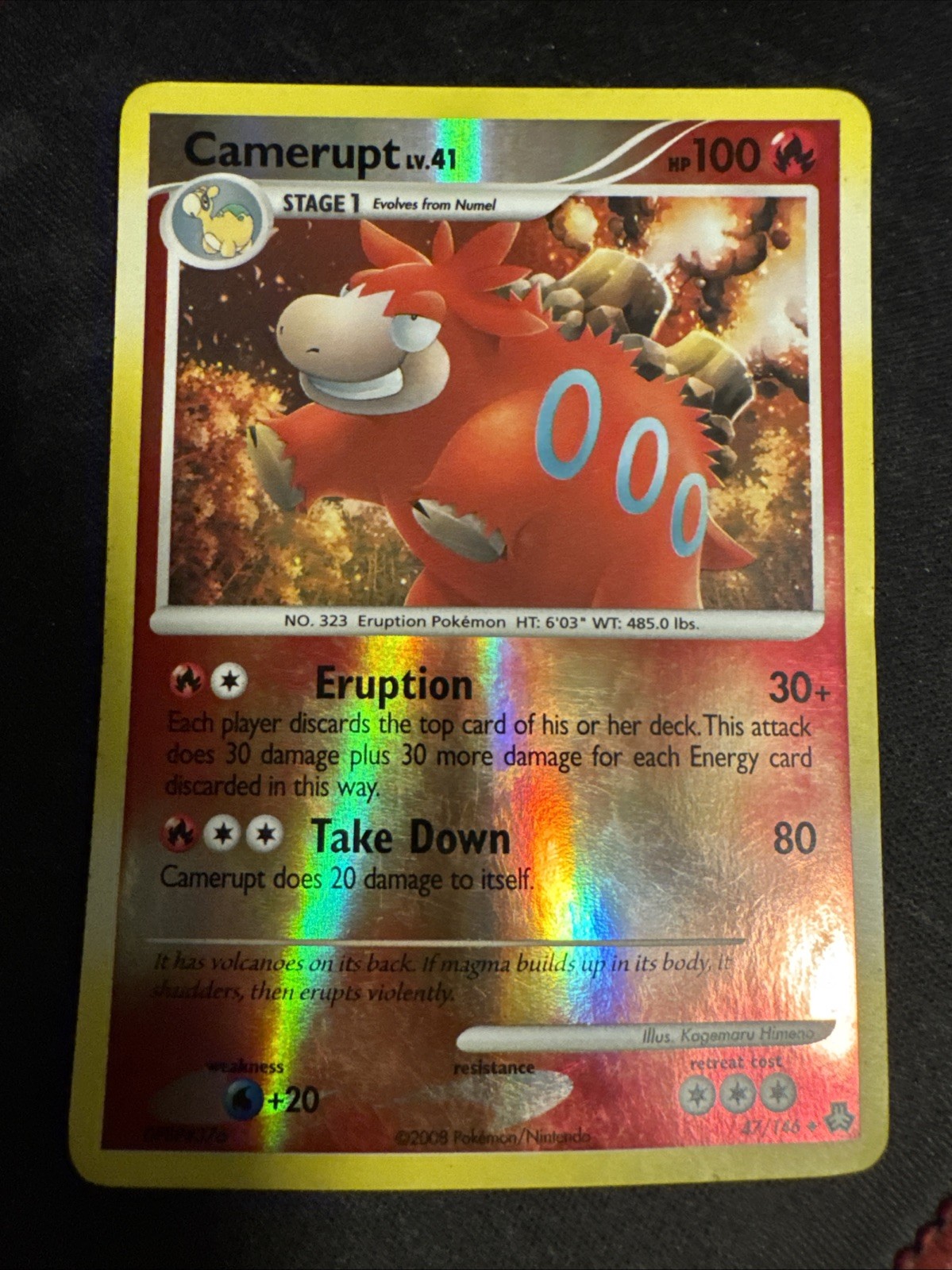 Camerupt 47/146 Legends Awakened Reverse Holo Pokemon Card