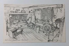 Fruitlands Museums Harvard Massachusetts Restored Colonial Kitchen  Postcard 