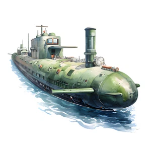 Submarine Sub Self Adhesive Vinyl Waterproof Sticker