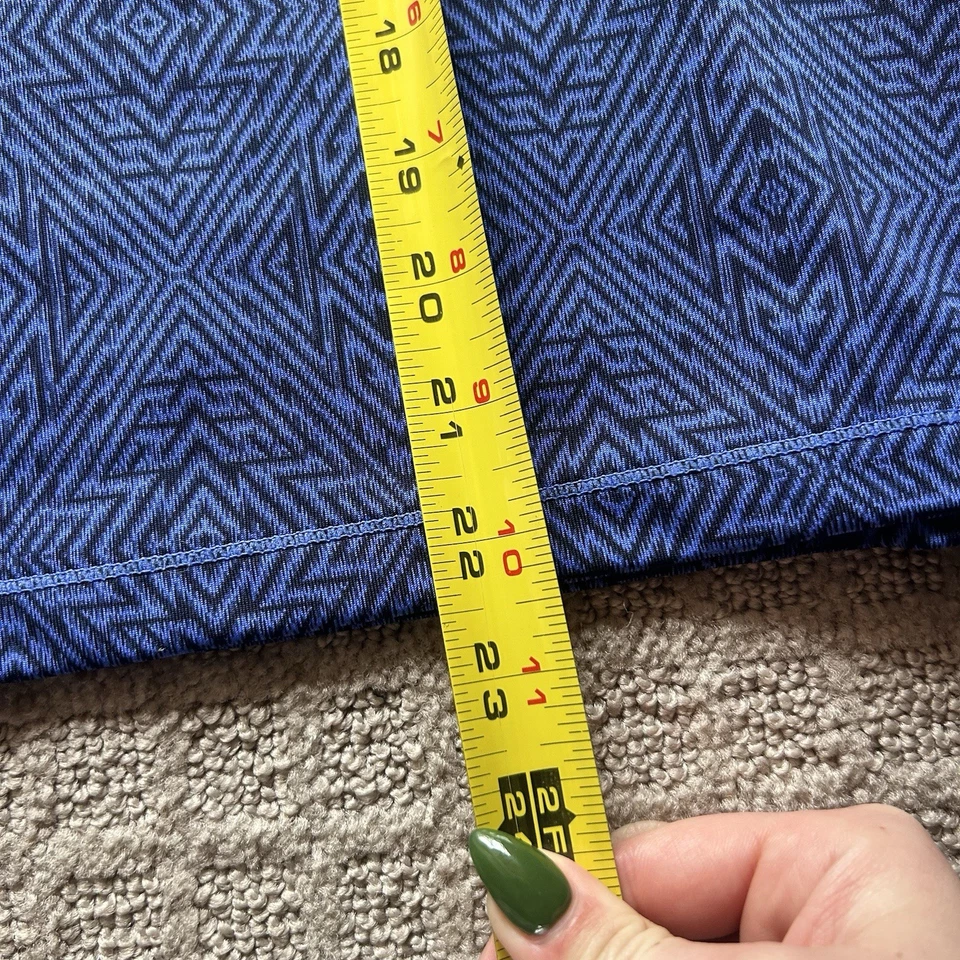 Camisa de treino EMS Eastern Mountain Sports feminina XS esporte azul preta traseira de corrida - Imagem 3 de 4