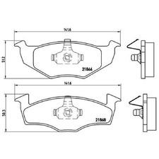 Satz Bremsbeläge Bremsklötze vorne für Skoda Fabia 1 6Y2 6Y3 6Y5 2 542 | 2425