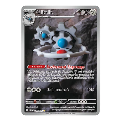 Cliticlic 141/086 🇫🇷 Carte Pokémon EV10.5 Foudre Noire AR Art Rare NM TCG Card - Photo 1/4