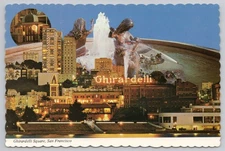 Ghiradelli Square, San Francisco, California CA continental chrome Postcard