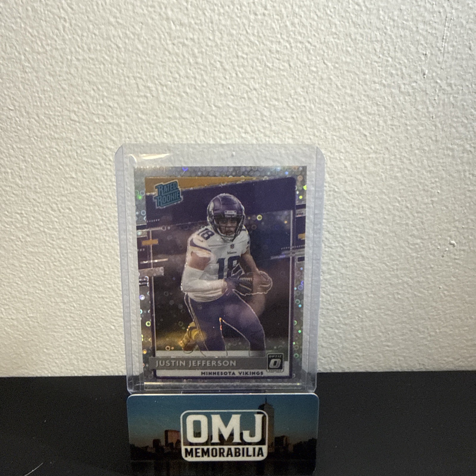 2020 Panini Donruss Optic 163 Justin Jefferson Silver Disco Rated Rookie /125