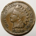 1900 Indian Head Cent   "Not Cleaned -Actual Coin Pictured"