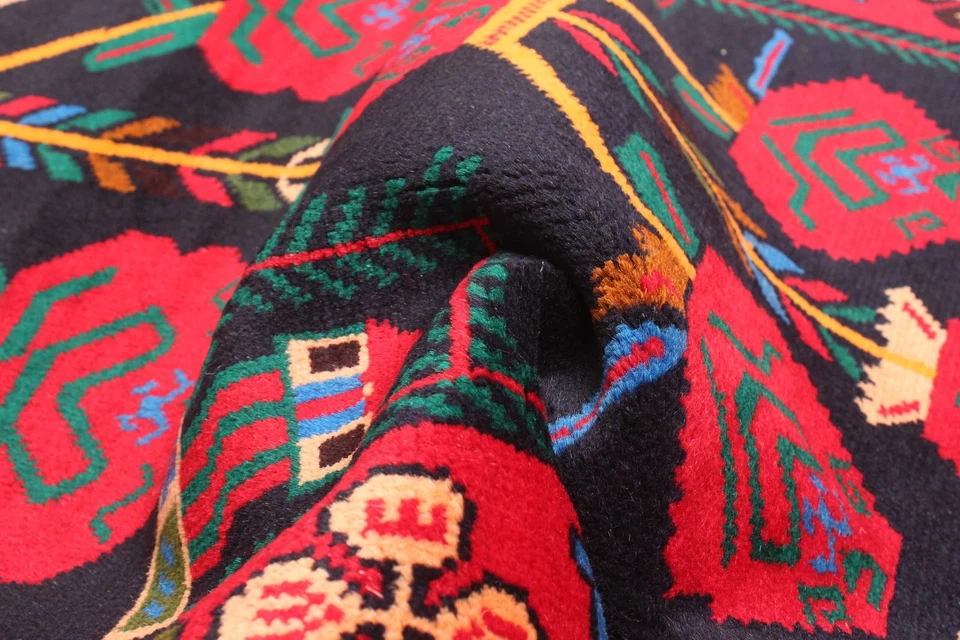 Alfombra oriental tradicional vintage anudada a mano de 2'10" x 4'7" alfombra de lana Foto 3 de 4