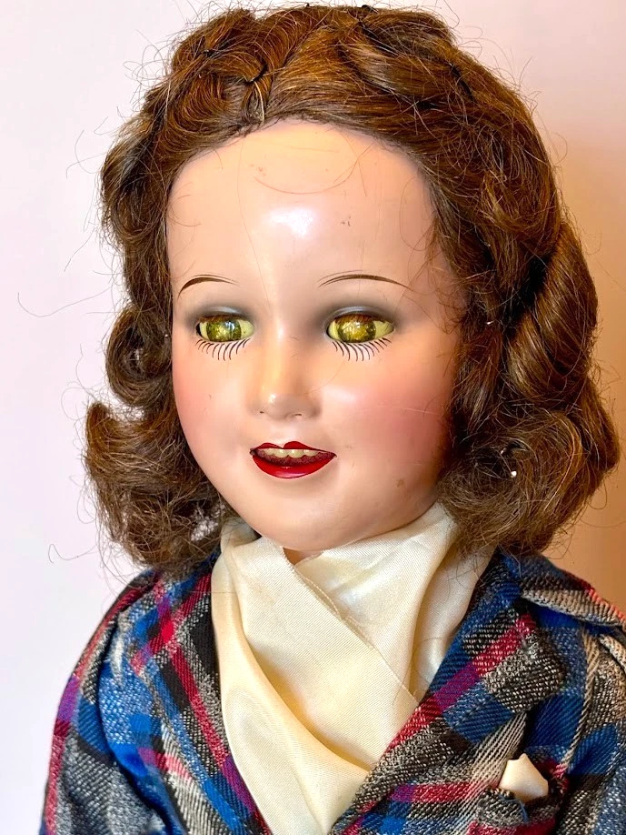 罕见美丽 20 世纪 30 年代 20 英寸全原创 Deanna Durbin 娃娃 来自 Ideal! — 第 4/4 张图片