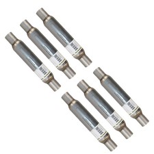 Six Universal Glass Pack Muffler Resonator Exhaust 2 Id 2.12 Od Six Universal Glass Pack Muffler Resonator Exhaust 2 Id 2.12 Od