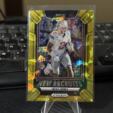 2025 Panini Prizm Draft Picks - New Recruits Emeka Egbuka #12 Gold Ice Prizm...