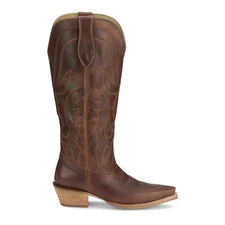 Tony Lama Jess 15 Inch Snip Toe Cowboy  Womens Brown Casual Boots DR4251
