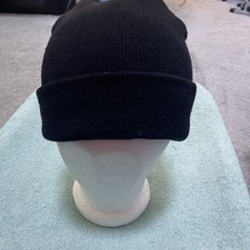 Black Beanie Acrylic One Size Hat One Size Fits All New No Tags