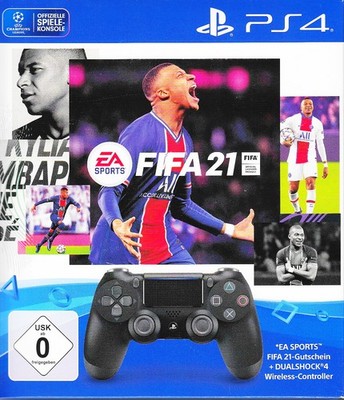 Dualshock 4 Controller v2 - (Jet Black) + FIFA 21 - PS4 B-Ware OHNE SPIEL