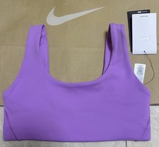 Nike XS Alate Sports Bra Women?s Purple Swoosh Logo Light Support U Neck