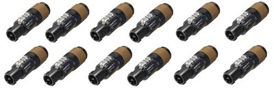 12) Neutrik SpeakOn NL2FXX-W-S 2 Pole Inline Female Locking Speaker Connector