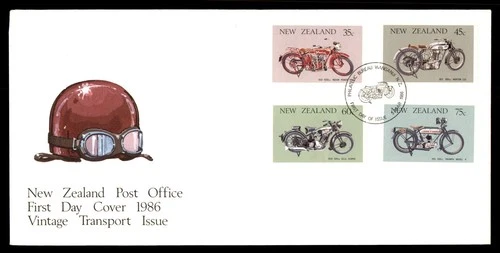 Mayfairstamps New Zealand FDC 1986 Motocycles Combo Helmet First Day Cover aaw_7