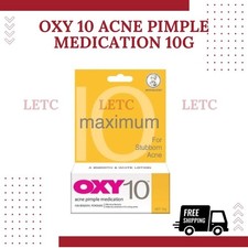 Original OXY 10 Maximum For Stubborn Acne Pimple Medication and Treatment 10g