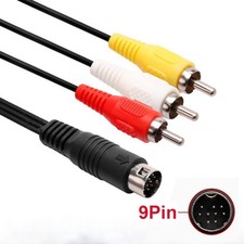 9 Pin to 3 RCA AV Cable for Sega Genesis 2 3 ...