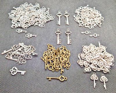 Keys Lot of 6 Bundles Multiple Design Mini Charms Smalls Findings Jewelry Supply