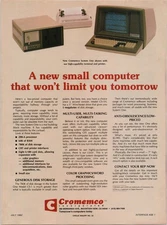Cromemco System One Vintage 1982 Print Ad Small Computer Color Graphics