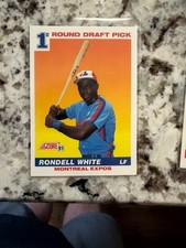 1991 TOPPS SCORE MLB BASEBALL 1st RD PICK ROOKIE CARD EXPOS RONDELL WHITE #390. rookie card picture