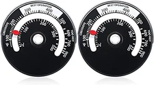 Frienda 2pcs Wood Stove Thermometer Magnetic Temperature Meter for Fireplace