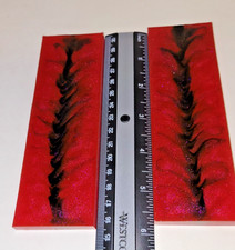 Knife handle Scale blank for knife making RED Resin composite