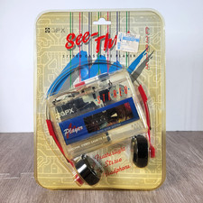 Vintage New GPX See Thru Transparent Stereo Cassette Player Headphone Sealed NOS