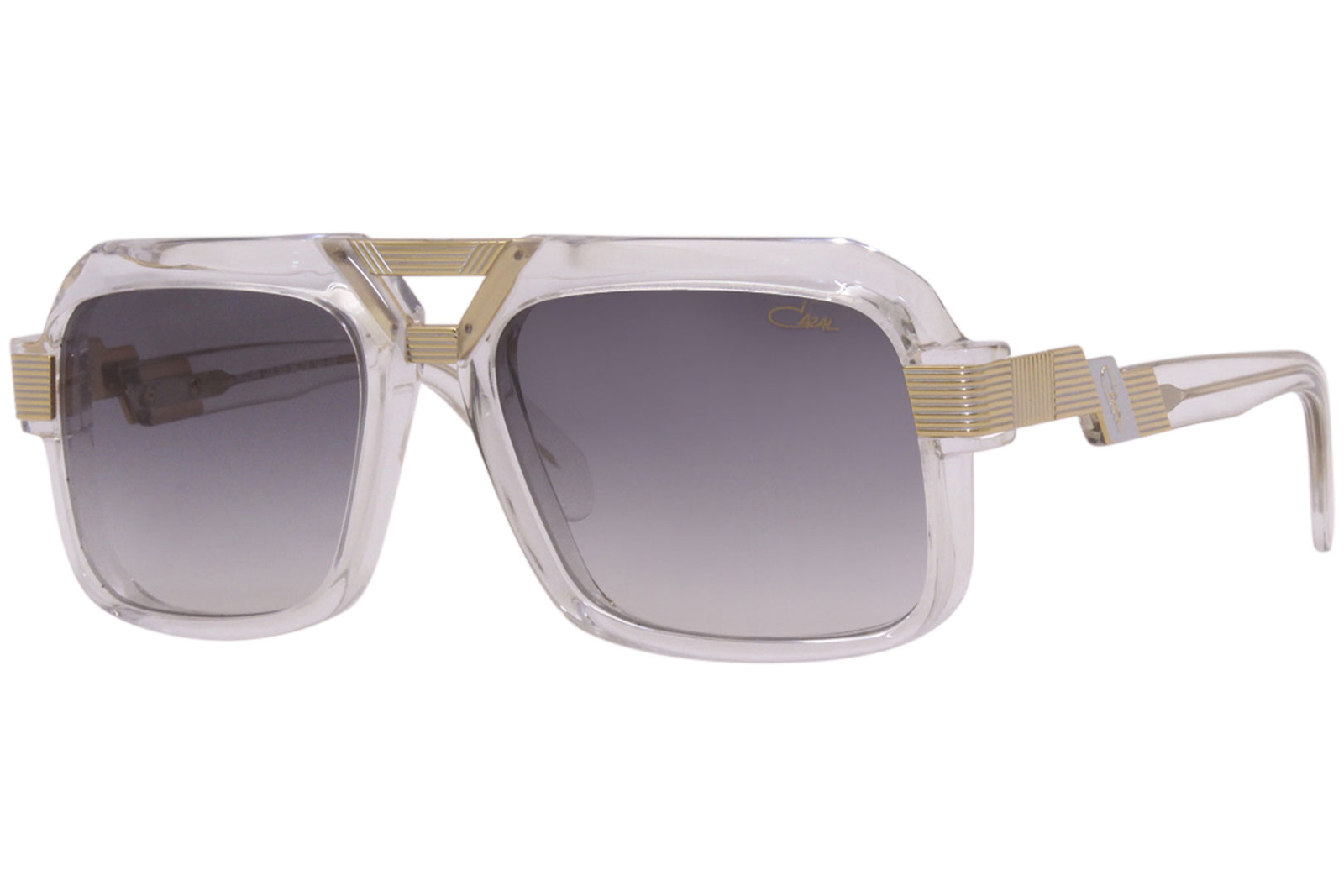 Солнцезащитные очки Cazal Legends 669 003 Мужские с кристаллами-Золотисто-серые градиентные линзы Pilot