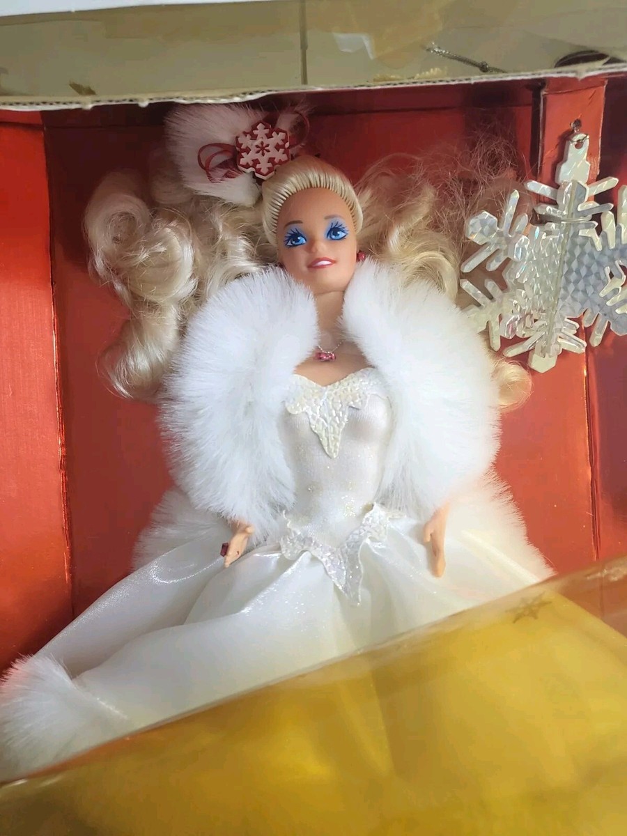 1989 Happy Holidays Barbie Doll Special Edition with Keepsake Snowflake  Ornament