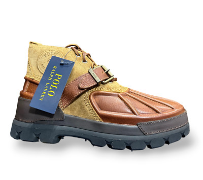 Polo Ralph Lauren Oslo Low Leather Snow Buckle Boots Khaki &other Men #p3
