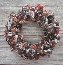 handmade crochet hair scrunchie ribbon pony tail holder fall holiday