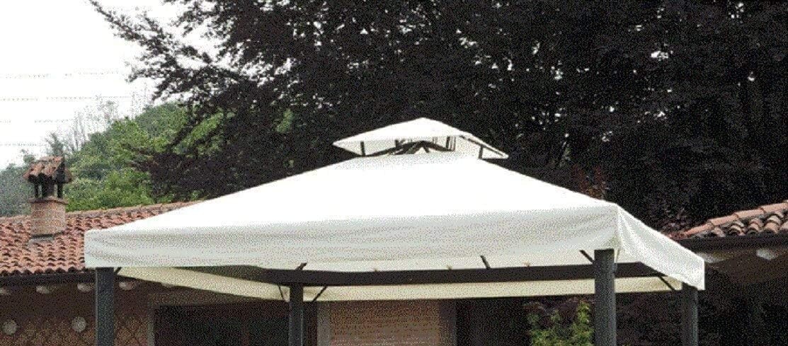 Telo Copertura Per Gazebo 3x3mt Con Airvent - Ricambio Ecrù Universale Per Aggancio Spigoli - Foto 2