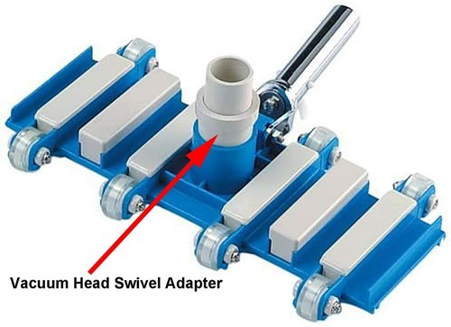 2PK 1-1/2" Pool  Hose Swivel Connector Adapter Fits a Manual Pool Vacuum  Head - Picture 2 of 3