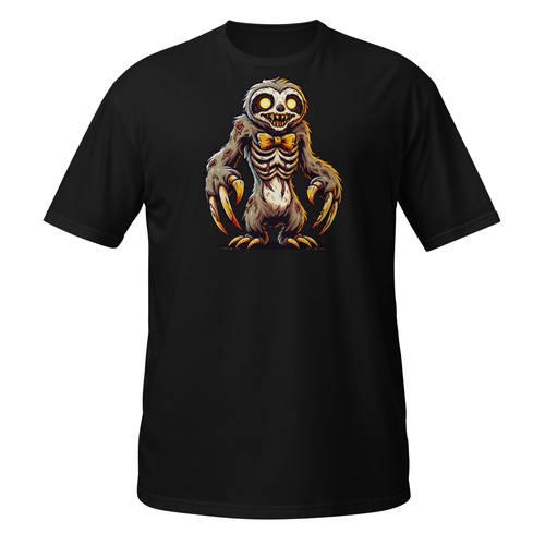 Creepy Monster T-Shirt | Yellow-Eyed Creature with Claws | Horror Tee - Picture 2 of 34