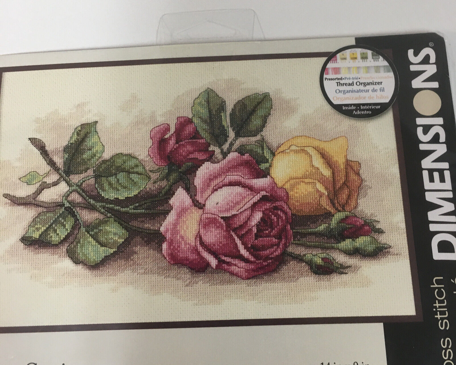 Dimensions Rose Cuttings Counted Cross Stitch Kit 14x9 #13720 New sealed 