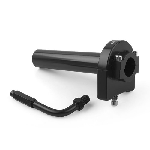 Throttle Cable Adjuster Universal Black Fit Motor w/ Hand Grip Twist Accelerator - Foto 4 di 7