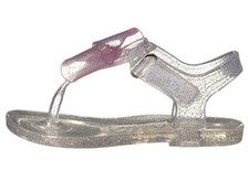 Carters Big Girls Selena3-Y Clear Glitter Jelly Sandal Pink Bow YS191262 Size 3
