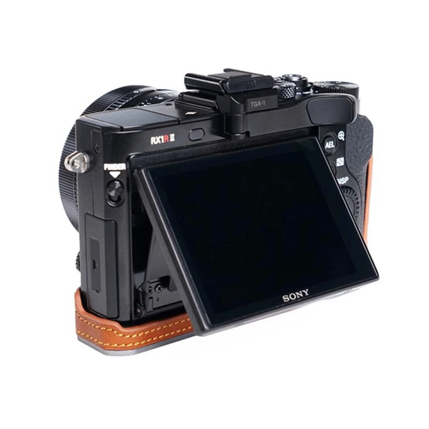 手工制作真皮半摄像头外壳 保护套包 适用于索尼 RX1Rii RX1R2 — 第 4/4 张图片