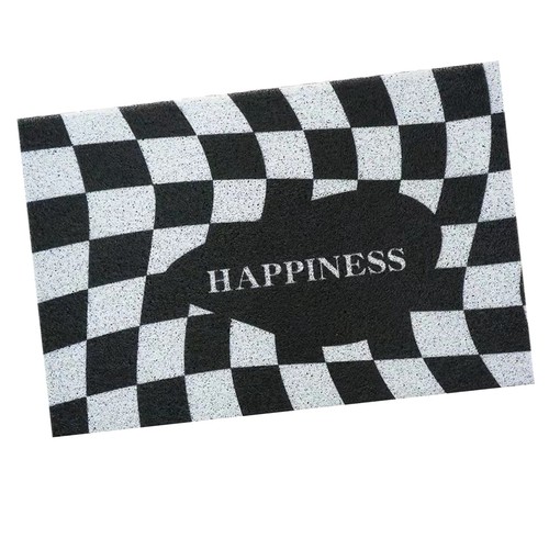 (Black)Checkerboard Kitchen Rugs Washable Hallway Entry Carpet Non Slip Entry - Picture 5 of 12