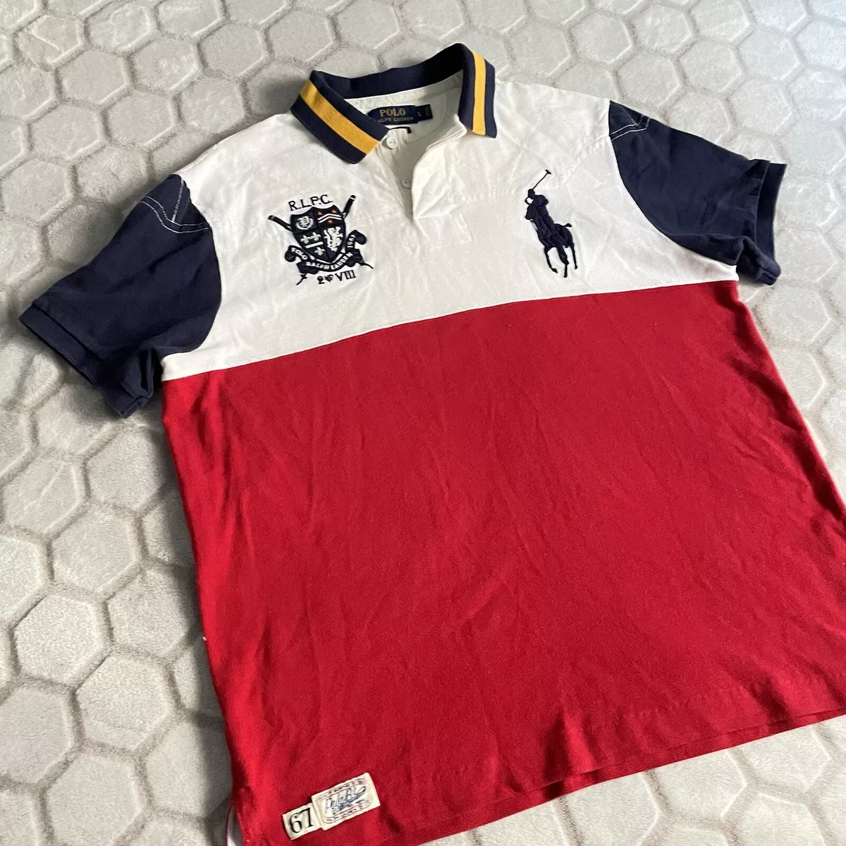 Navy and clearance red polo shirt