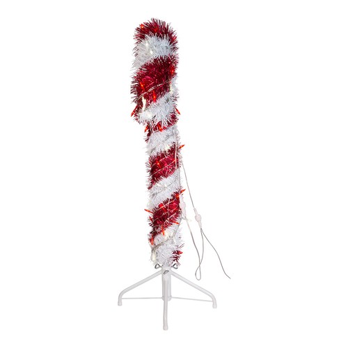 3' oder 4' oder 5' PRELIT ROT & WEISS LED TINSEL ZUCKERSTANGE Weihnachten Adler NEU MinT - Bild 4 von 11