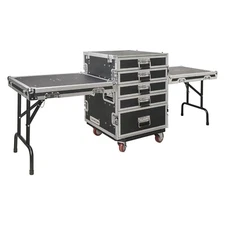 Sound Town 5-Drawer Stage / Studio Storage Road Case Two Tables (STRC-PROW2T5D)