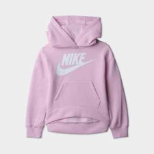 Felpa inverno Hoodie bambina Nike Club 36I253-A9Y Rosa-bianco
