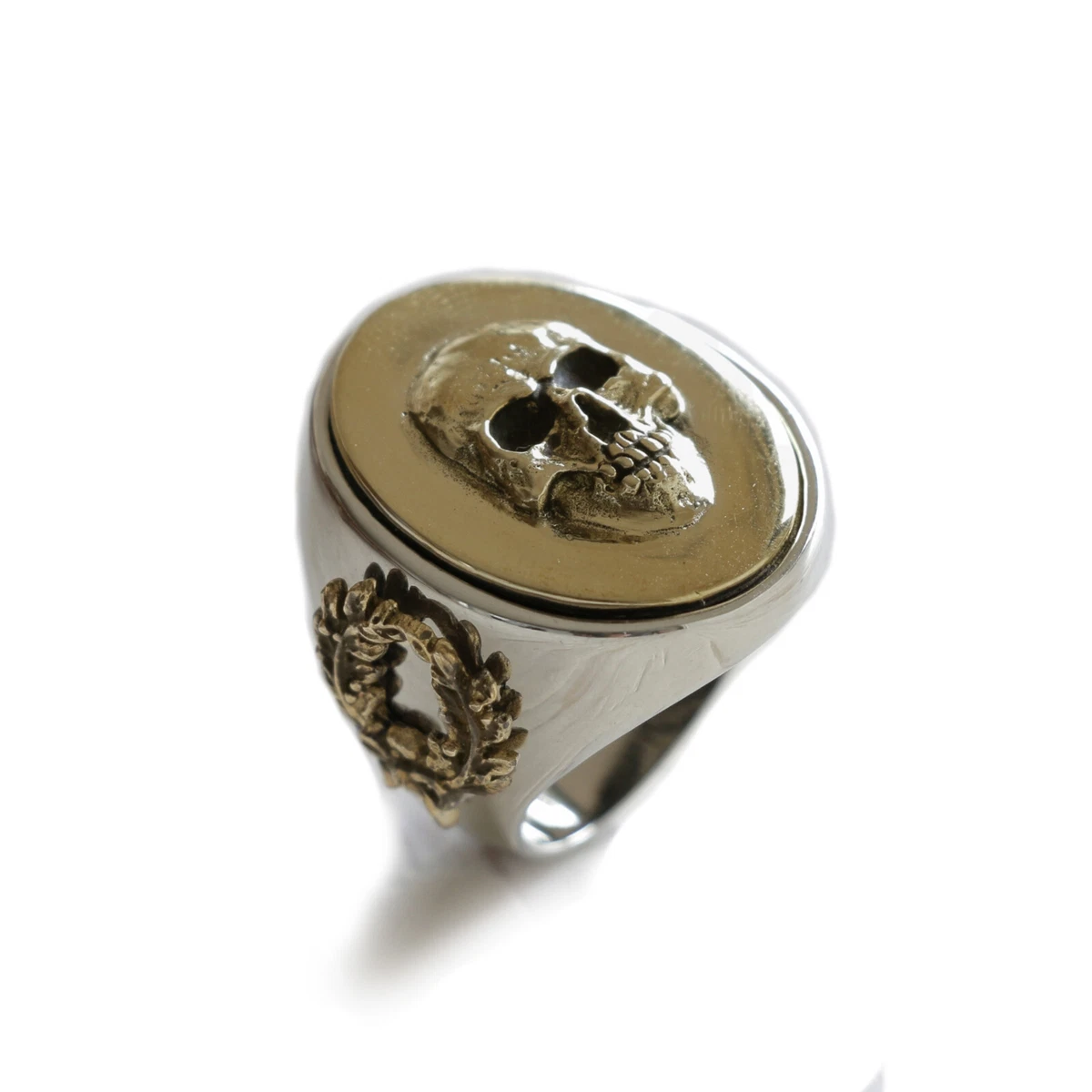 Memento Mori skull ring biker sterling silver 925 Gothic Pirate