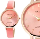 Chic Ladies' Watch Wristwatch Rose Rose Gold Faux Leather Strap 190/233 Accent